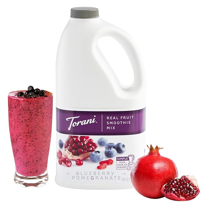 Torani Real Fruit Smoothie Mix Blueberry Pomegranate 64 Ounce
