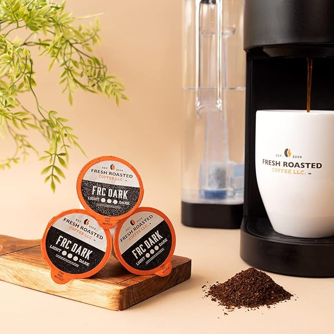 Fresh Roasted Coffee Dark Roast Blend Variety Pack K-Cup Compatible 96 Count