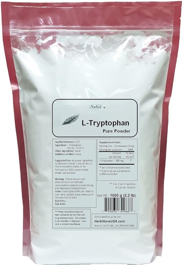 Pure L-Tryptophan Powder (100 gram (3.25 Ounce))
