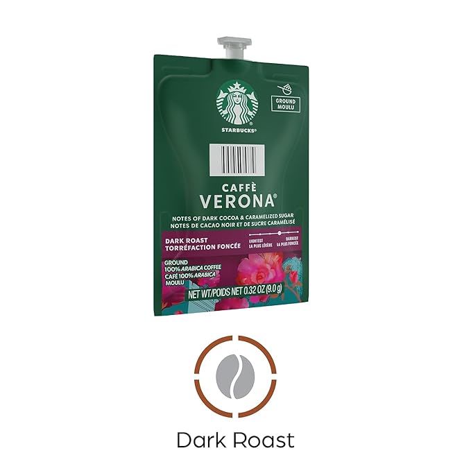 FLAVIA Starbucks Caffe Verona Coffee Freshpacks .32 oz. 80/Carton (MDR10098) (SX03)