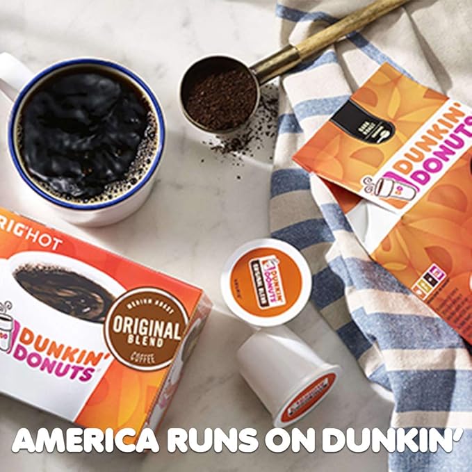 Dunkin' Donuts Medium Roast Decaf Coffee 64 K Cups for Keurig Coffee Makers
