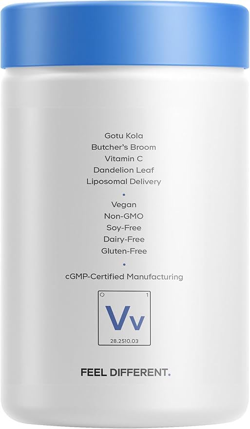 Codeage Veins Vitamins+ Supplement – Diosmin Hesperidin Horse Chestnut Butcher’s Broom Gotu Kola Pine Bark &amp Vitamin C – Leg Vein Health &amp Circulation Support – Non-GMO – 120 Capsules