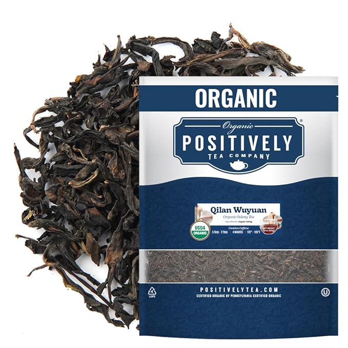 Organic Positively Tea Company Qilan Wuyuan Oolong Tea Loose Leaf 16 Ounce