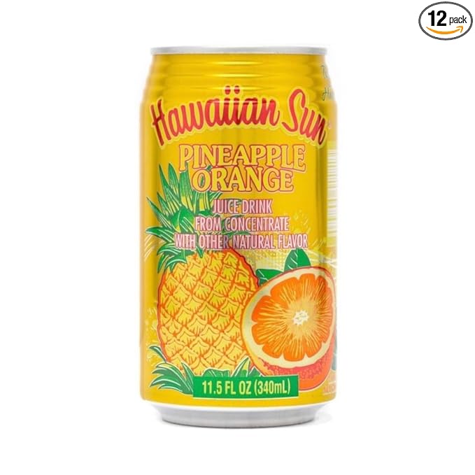 Hawaiian Sun Pineapple Orange | Pack of 12 | 11.5 Ounce Per Can | Tropical Drinks | Variety Packs | Tropical Citrus Juice | Summer Beverage | RcTechDistro Bundle Box