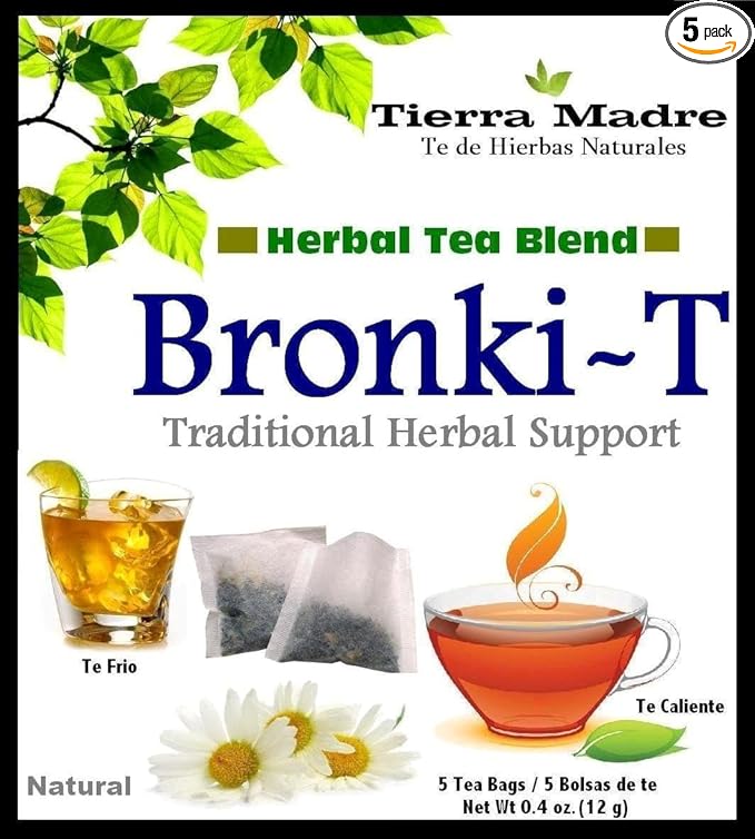 Tierra Madre Bronkit Tea Tradiconal Herbal Support - 10 Pack of 5 tea Bags / 0.2 Ounces