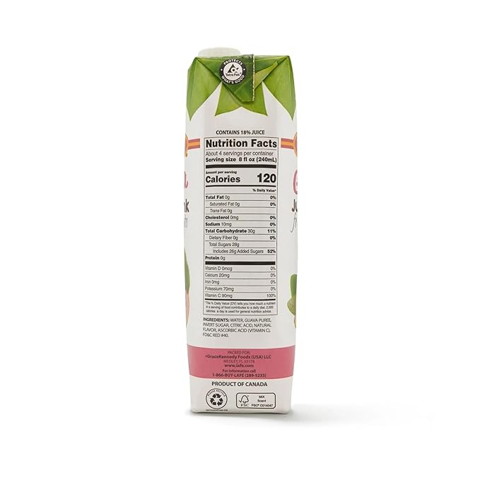 La Fe Guava Juice – All Natural Fresh Tropical Guava Juice Drink Rich in Vitamin C Sweet &amp Refreshing for Kids Family &amp On the go 3-Pack 33.8 Fl Oz Each