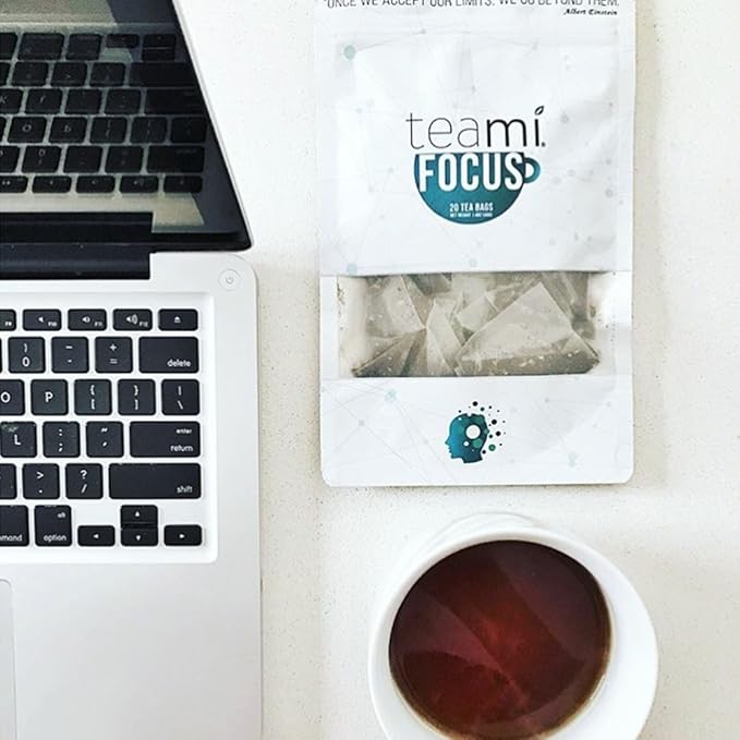 Teami Focus Tea - Herbal tea for mental clarity focus - Better focus blends for Alertness Concentration and Clarity