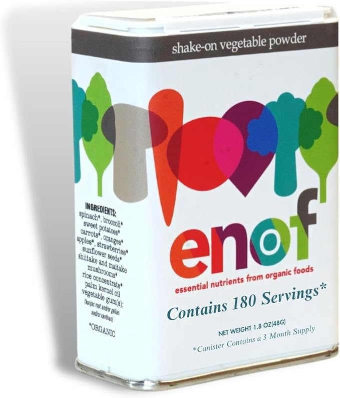 ENOF Organic Fruit and Vegetable Powder Supplement Kids &amp Adults | 10 Clean Ingredients - Strawberry Spinach | Gluten &amp GMO Free Vegetable Powder for Kids | 180 Servings 3 Mo. Supply Made i