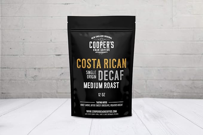 Decaffeinated Gourmet Coffee Sampler Gift Box Set - Whole Beans - 4-Pack - 4oz Organic Ethiopian Decaf Swiss Water Processed SWP - Whole Bean Coffee - 12oz and Decaf Costa Rican Coffee Medium Roast