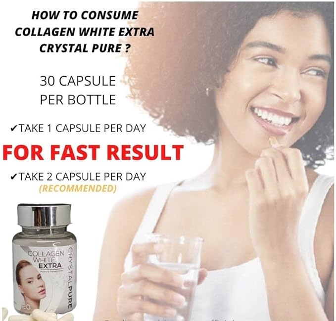 Collagen White Extra Crystal Pure Skin Glutathione Supplement