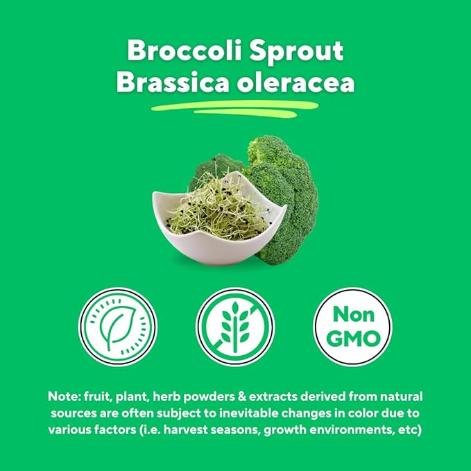 Vitapia Organic Broccoli Sprout Powder for Sulforaphane Antioxidant Brain Skin Heart Health Support - 100g Powder Supplement &amp 33 Day Supply - Non-GMO Gluten-Free Vegan-Friendly
