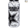 Rockstar Pure Zero Silver Energy Drink 16 Ounce (8 Cans)