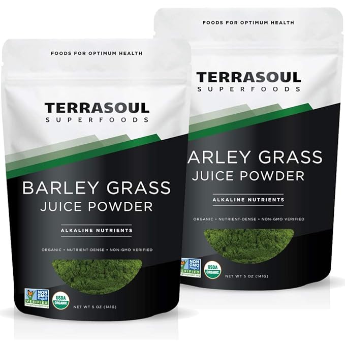 Terrasoul Superfoods Organic Barley Grass Juice Powder 10 Oz - USA Grown | Made From Concentrated Juice | Superior to Barley Grass