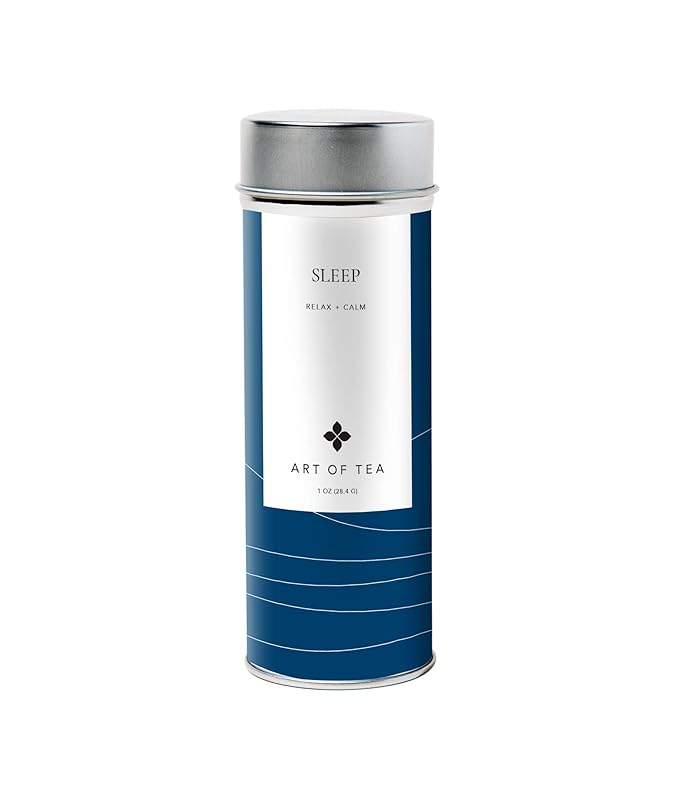 Art of Tea | Organic Sleep 1oz (Chamomile Tea Spearmint Valerian) | Wellness Loose Leaf Artisan Tea | Bedtime and relaxation tea