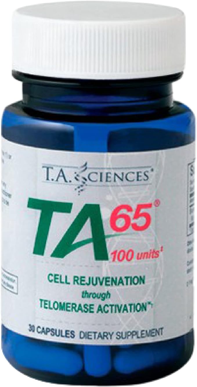 T.A. Sciences Telomerase Activation Supplement - 100 Units TA 65 MD 30 Capsules