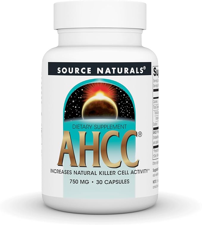 Source Naturals AHCC 750 mg Increases Natural Killer Cell Activity* - 750 mg - 30 Capsules