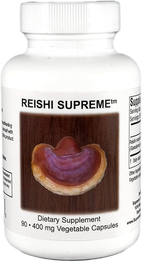 Supreme Nutrition Reishi Supreme 90 Pure Reishi Mushroom Vegetarian Capsules