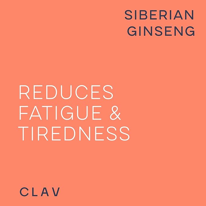 CLAV® Siberian Ginseng - 900mg Eleuthero Root Powder - Energy Supplement - Reduction of Tiredness &amp Fatigue - 60 Ginseng Capsules - Made in Germany