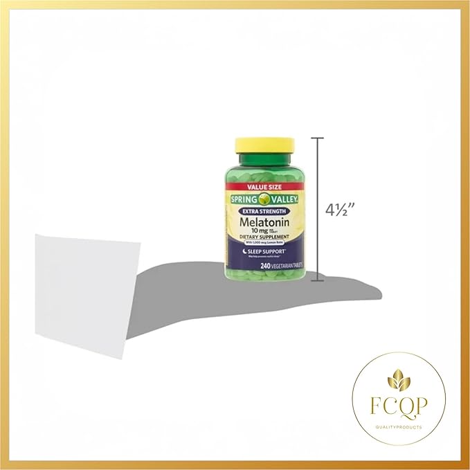Spring Valley - Melatonin Sleep Support with Lemon Balm 10mg 240 Vegetarian Tablets (1)
