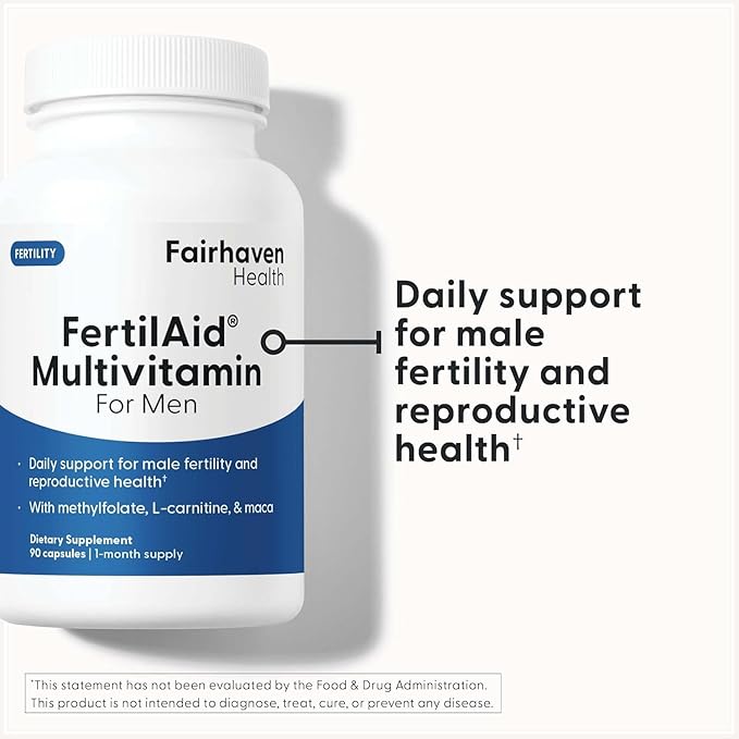 Fairhaven Health FertilAid for Men and Countboost Combo | Prenatal Male Fertility Supplement | Count and Motility Support Pre Conception for Him | Fertility Support Includes L-carnitine Zinc Folate