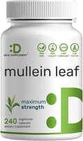 DEAL SUPPLEMENT Mullein Leaf Extract 240 Veggie Capsules – 4 Month Supply – Non-GMO Vegan