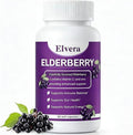 Elvera Gut Support Complex - Organic Black Elderberry Soft Capsules - 1200mg Elderberry Extract Vitamin C Zinc Daily Immune &amp Gut Support | Vegan Non-GMO | 60 Softgels