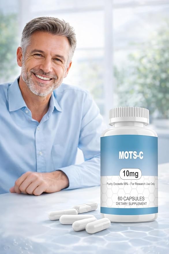 MOTS-c Research Peptide - 10mg High-Purity Research Grade Capsules 99% Purity - 60 ct