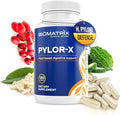 BioMatrix Pylor-X Gut Health Supplement – Mastic Gum Berberine Zinc Carnosine &amp Bismuth Salts for Gastric Support Digestive Comfort Stomach Lining Protection - (120 Capsules) 30-60 Day Supply