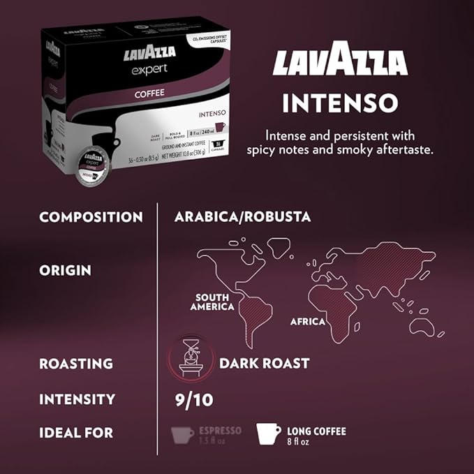 Lavazza Expert Variety Pack Contains Light Medium and Dark Roast Espresso and Coffee Capsules Compatible with Lavazza Classy Machines (36 Capsules)