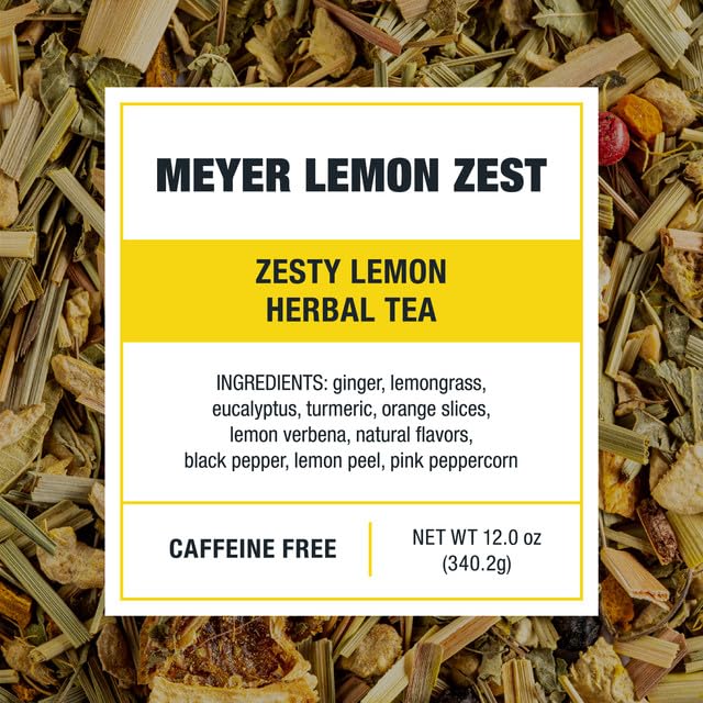 Tiesta Tea - Meyer Lemon Zest Cold Brew Loose Leaf Premium Blend Non-Caffeinated Iced Tea 10 Cold Brew Packets Makes One 64oz Pitcher