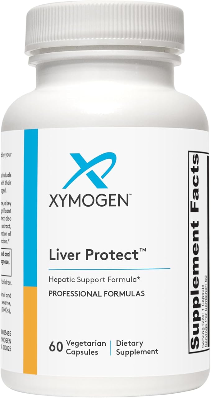 XYMOGEN Liver Protect - Supports Liver Health + Glutathione Production - Milk Thistle Extract ALA Alpha-Lipoic Acid N-Acetyl-L-Cysteine Selenium L-Selenomethionine (60 Capsules)