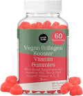 earth &amp elle Vegan Collagen Booster Gummies for Women with Biotin and Vitamins - Boosts Hair Nails and Skin Health Anti-Aging - Delicious Sugar Free Berry Flavor - Easy to Chew - 60 Count