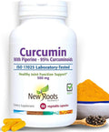 NEW ROOTS HERBAL Turmeric Curcumin Supplement 500mg with Black Pepper Extract - 20x Better Absorption | Coumarin Capsules with 95% Curcuminoids &amp 95% Piperine (90 Veg Capsules)