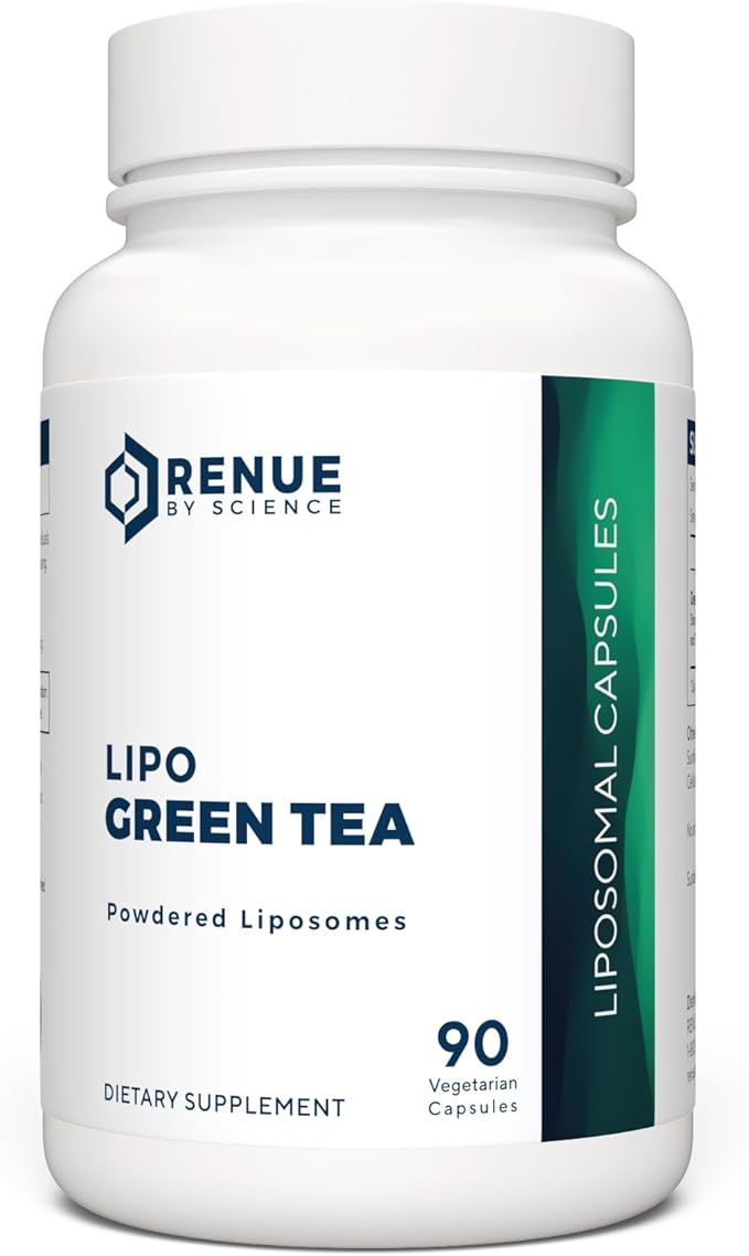 Renue By Science Green Tea Extract | High Strength Liposomal Supplement | 90 Capsules - 75mg Green Tea per Serving | Non-GMO | Made in The USA &amp Third-Party Tested