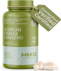 Korean Red Panax Ginseng 2000mg Supplement – 120 Vegan Capsules Max Strength Ginsenosides NSF Certified Extract for Energy Stamina Focus Performance &amp Immune Support