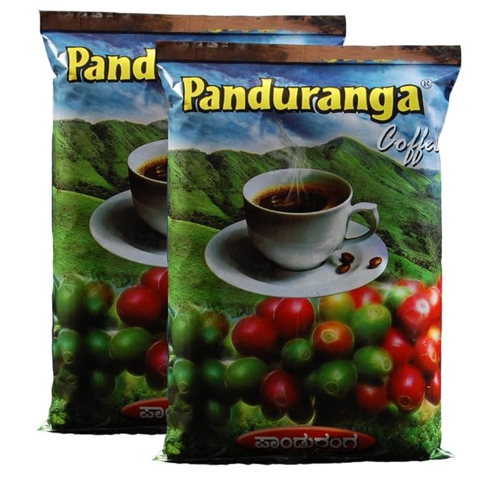 Panduranga Coffee Brown Gold Blend - Premium South Indian Filter Coffee | Rich Froth | Authentic Aroma &amp Flavor | 1000g (Pack of 2)