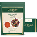 VAHDAM Blooming Rose Black Tea - Premium Black Tea with Rose Petals (3.5oz) DELICIOUS &amp AROMATIC Black Tea Loose Leaf with Fragrant Rose Petals | Vacuum Sealed Pack