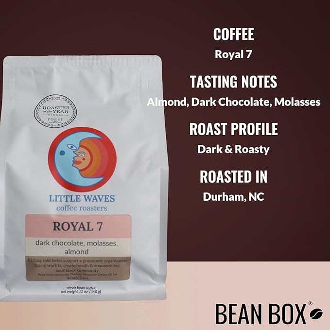 Bean Box Coffee Sampler - Roasted by Little Waves 4-Pack Whole Bean Coffee Gourmet Coffee