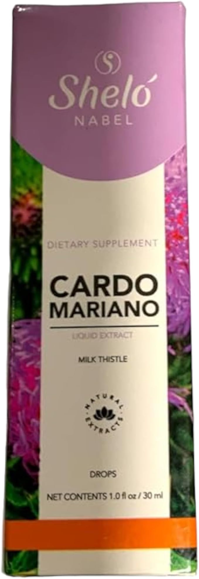 Sheló NABEL Milk Thistle Cardo Mariano DIetarry Suppliment Herbal Liquid Extract in Drops 1 fl oz