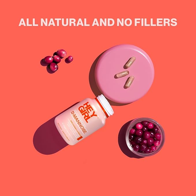 D Mannose Capsules - Fast-Acting UTI Supplement - Cleanse &amp Flush Impurities - with Natural D-Mannose Powder Cranberry Hibiscus &amp Dandelion - Alternative to Cranberry for Women 60 Capsules