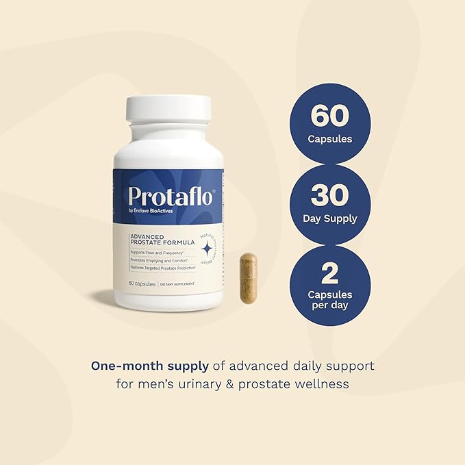 Prostate Supplements for Men 2 Pack - Supports Urinary Flow &amp Bladder Control | Probiotics + Black Walnut Nettle Turmeric Lycopene Pumpkin Seed Vitamin D3 &amp K2 Zinc + Selenium 60 Caps