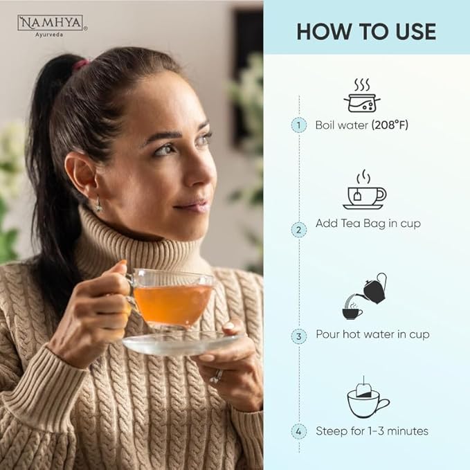 NAMHYA Liver Cleanse Tea with Harad Milk Thistle with goodness of Herbs 3.53 oz (50 Servings)