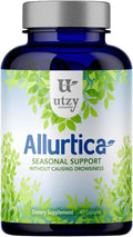 Utzy Naturals Allurtica | Sinus &amp Respiratory Support Supplement with Quercetin and Stinging Nettle | Seasonal Support for Adults &amp Kids | Non Drowsy | 40 Capsules