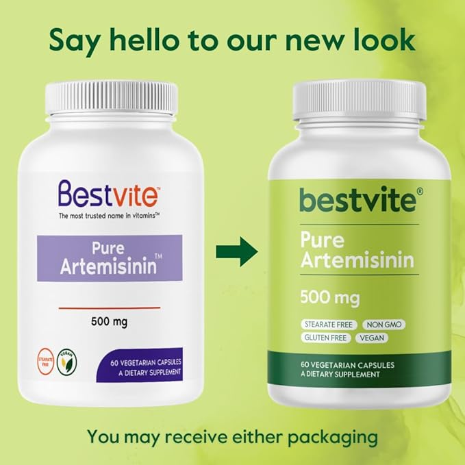 BESTVITE Artemisinin 500mg per Capsule (120 Vegetarian Capsules) (2x60) - No Stearates - No Flow Agents - No Fillers - Vegan - Gluten Free - Non GMO