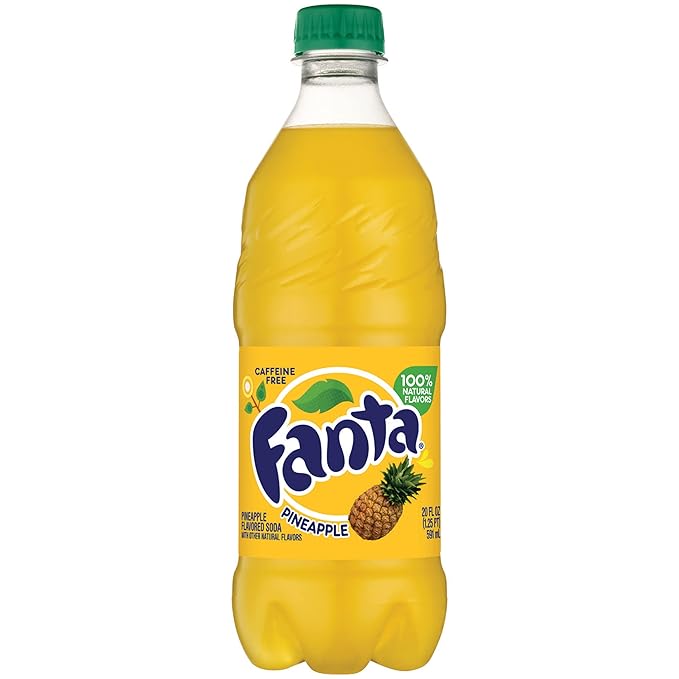 Fanta Orange Soda Berry Grape Strawberry Pina Colada Pineapple Variety Pack 20 Oz Bottles (Pack of 8 Total of 160 Oz) 20 Fl Oz (Pack of 8)