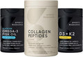 Sports Research Multivitamins Pack - Hydrolyzed Type 1 &amp 3 Collagen Powder Protein Wild Alaskan Pollock Omega-3 Fish Oil 1250mg &amp 5000 IU Vitamin D + 100mcg Mk7 Vitamin K