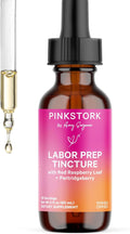 Pink Stork Labor Prep Tincture – Red Raspberry Leaf Chamomile Ginger &amp 8 Herbs – Third Trimester Pregnancy + Postpartum Recovery &amp Lactation Support – 2 oz Herbal Supplement