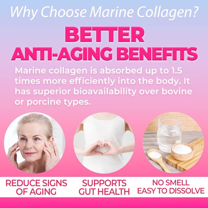 FINE JAPAN Premium Marine Collagen Powder with Hyaluronic Acid CoQ10 &amp Elastin - Non-GMO - 30 Servings (196g / 6.9oz)