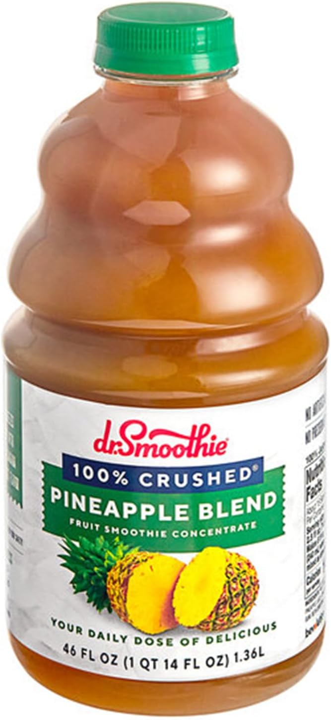 100% Crushed Pineapple Fruit Smoothie Mix 46 fl. oz. WS-103DR100PINE-NF