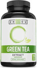 Zhou Green Tea Extract Capsules with EGCG Natural Energy Mental Focus Immune Health Antioxidant and Heart Support Non-GMO Vegan Gluten Free 120 Capsules
